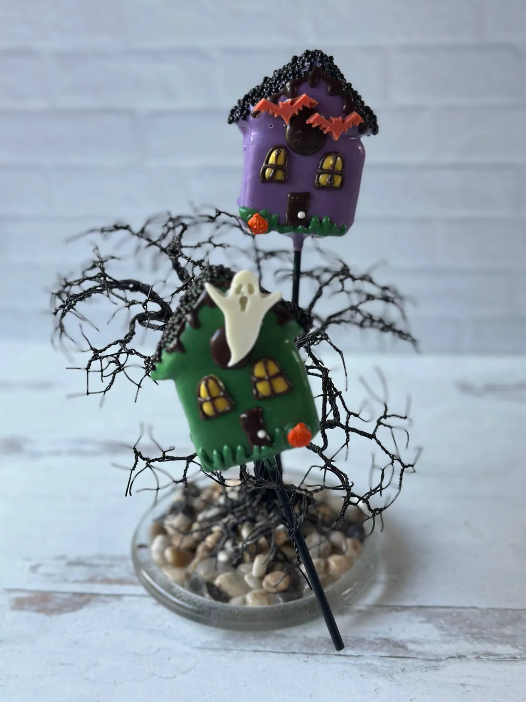 Haunted House Chocolate Covered Marshmallows 
