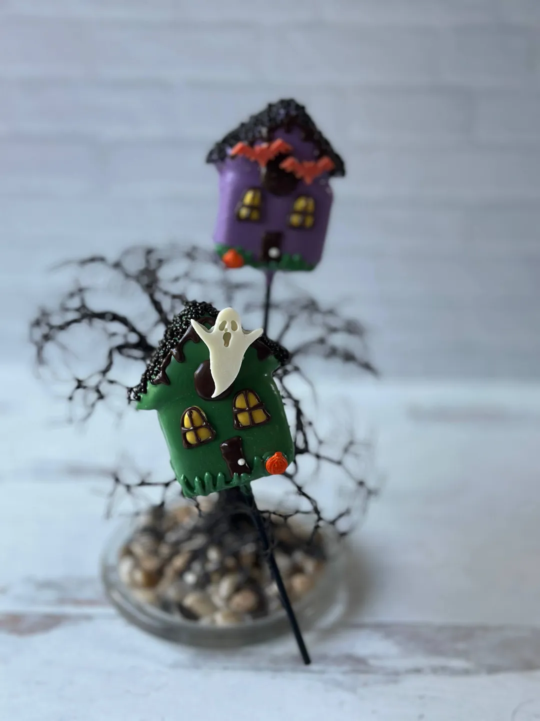 Haunted House Chocolate Covered Marshmallows 