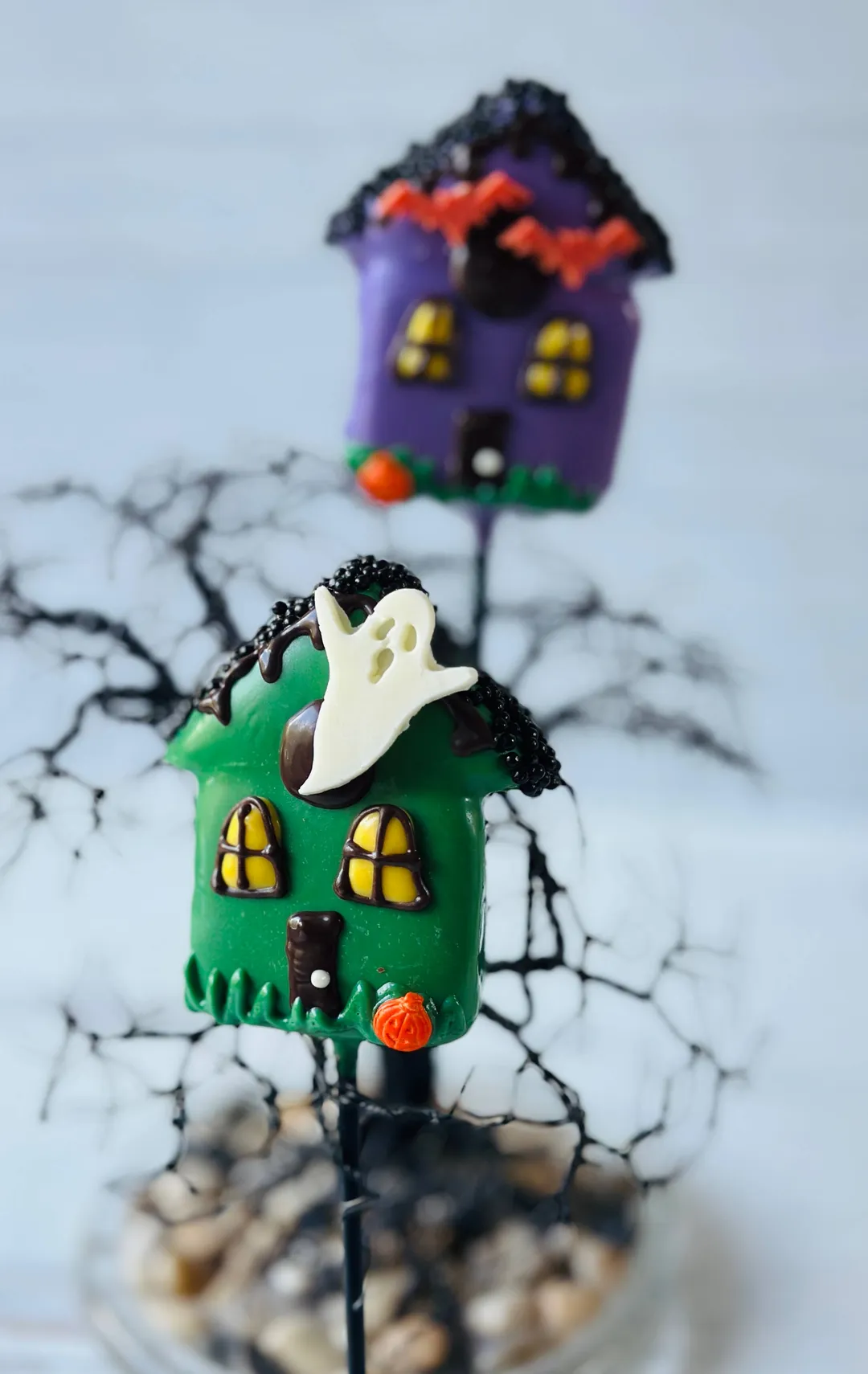 Haunted House Chocolate Covered Marshmallows 