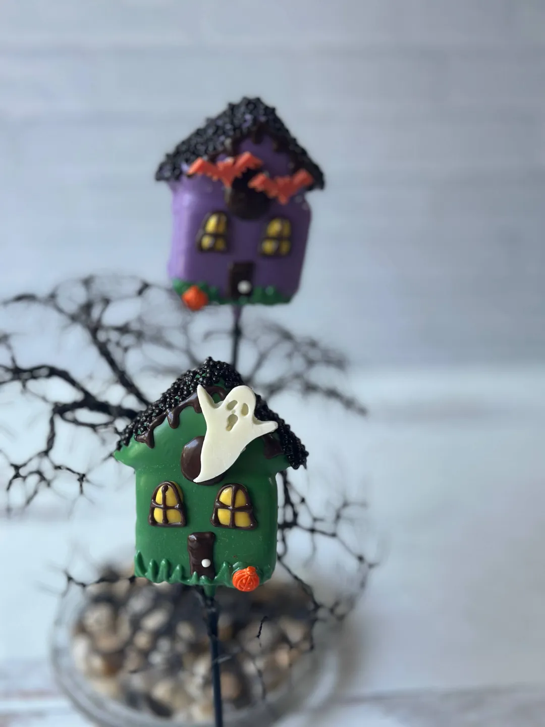 Haunted House Chocolate Covered Marshmallows 