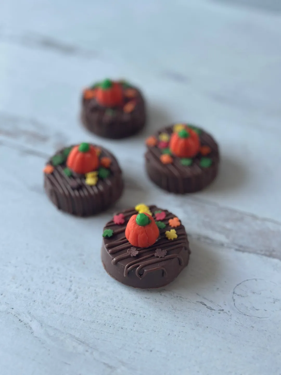 Pumpkin Creme Chocolate Covered Oreos 