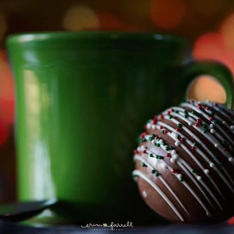 Santa Themed Cocoa Bombs