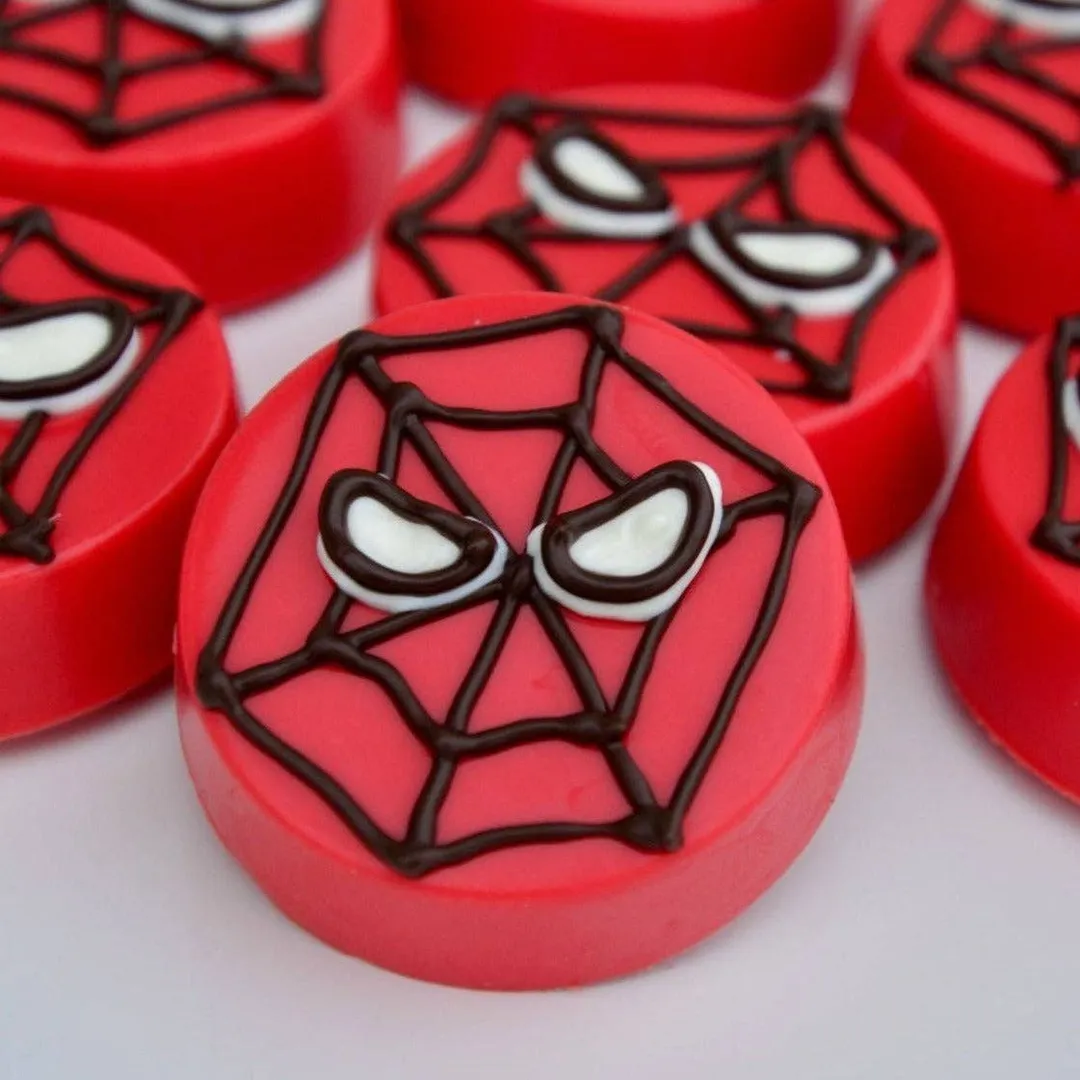 Spiderman Inspired Chocolate Covered Oreos