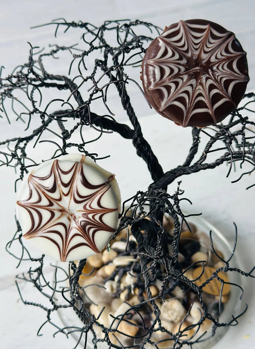 Spider Web Themed Chocolate Dipped Oreos 