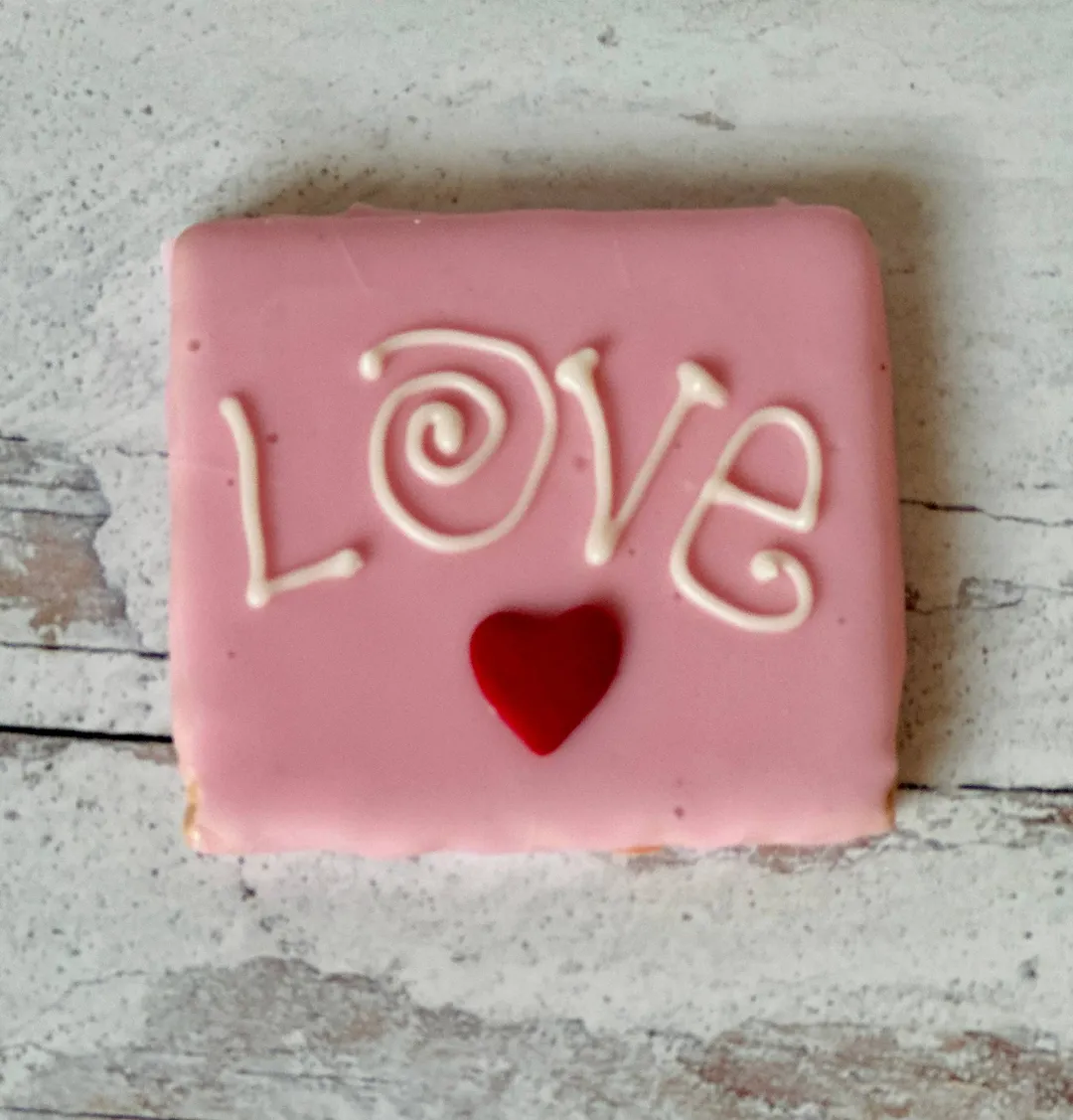 Valentines Day Pink LOVE Chocolate Covered Graham Cracker