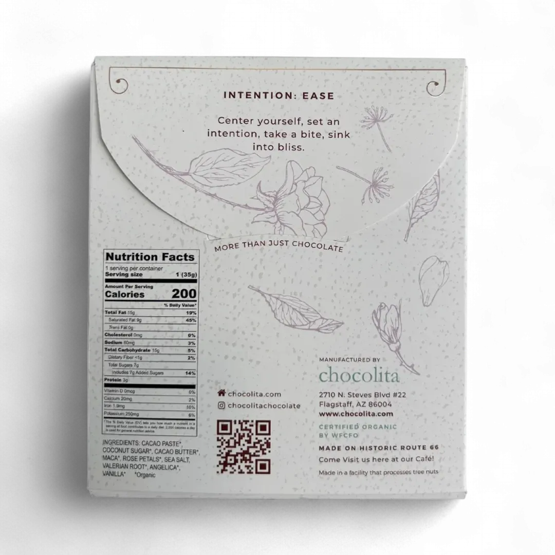 Moontime Rose Ease Chocolate Bar