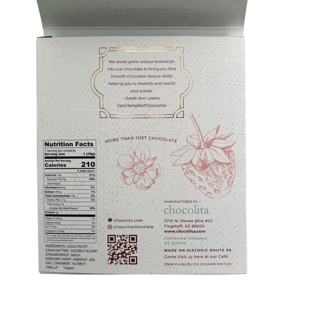 Strawberry Passion Aphrodisia Chocolate Bar