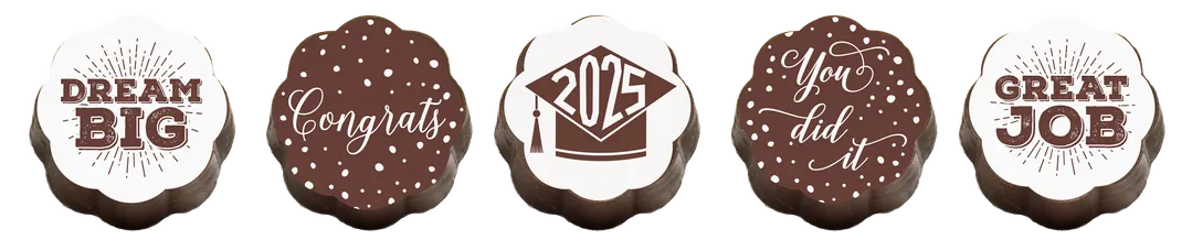 Graduation 2025 Chocolate Covered Caramels (Box of 5)