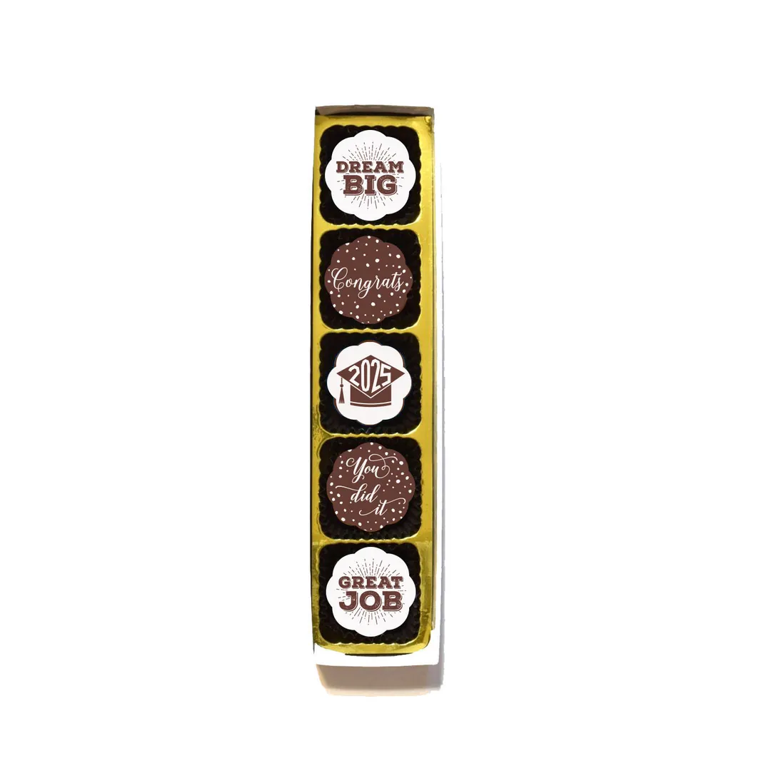 Graduation 2025 Chocolate Covered Caramels (Box of 5)