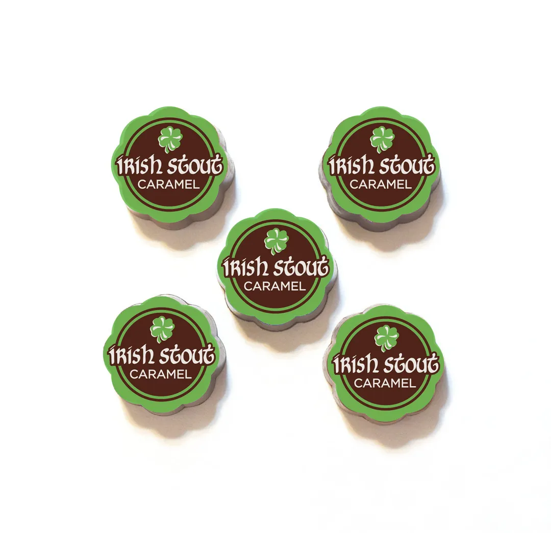 Irish Stout Chocolate Covered Caramels St Patricks Day (Box of 5)