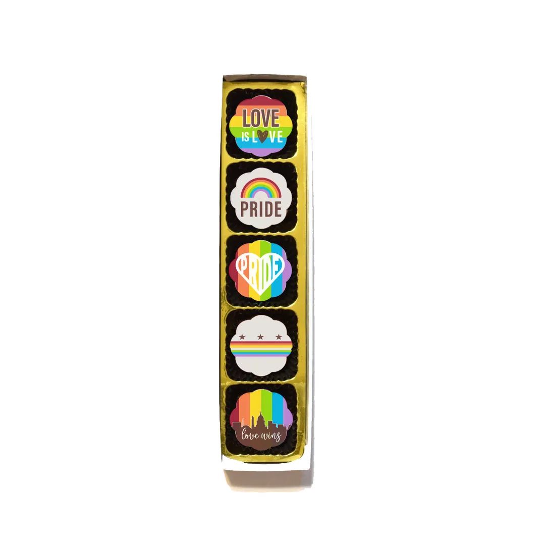 Rainbow Pride Chocolate Covered Caramels