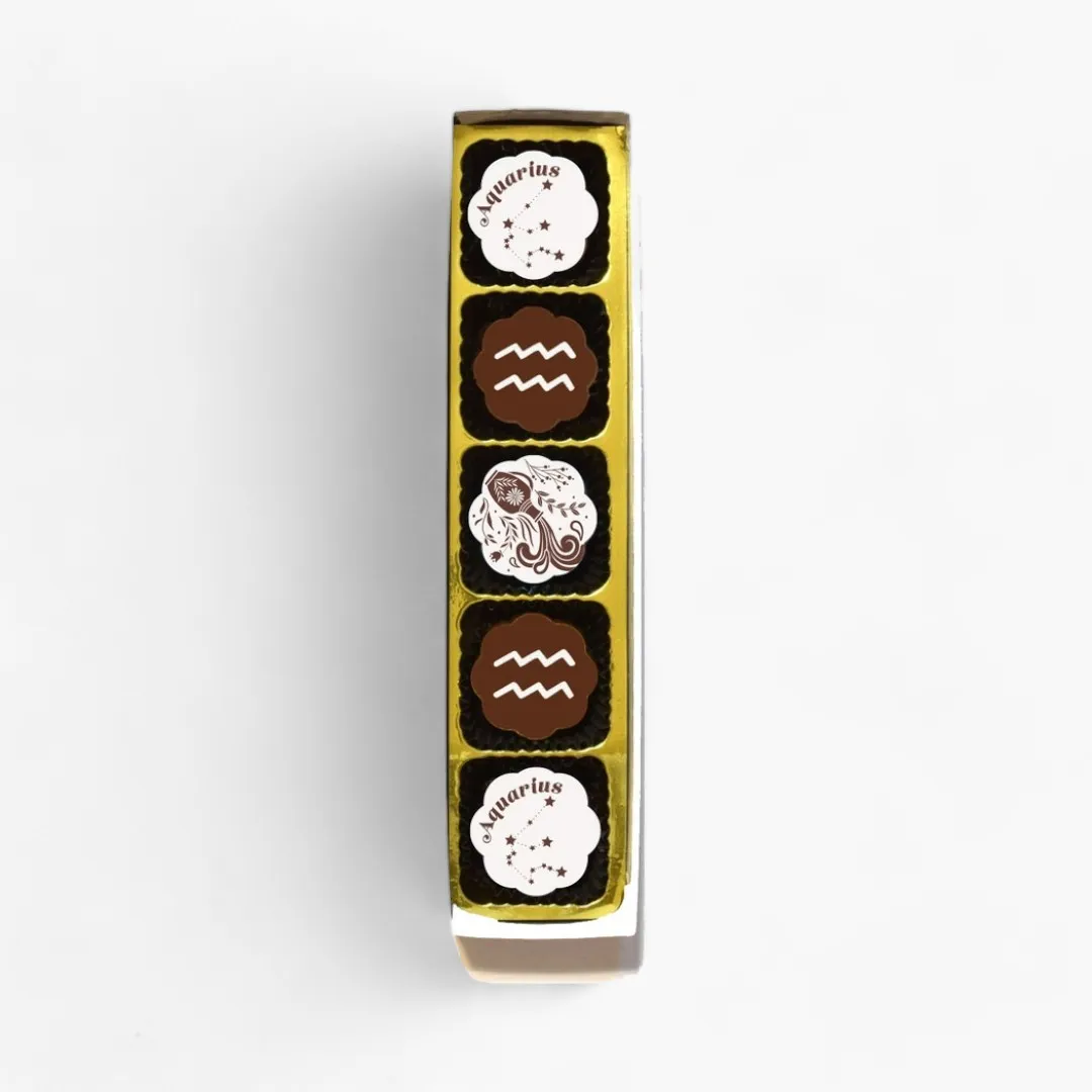 Aquarius Chocolate Covered Caramels (Box of 5)