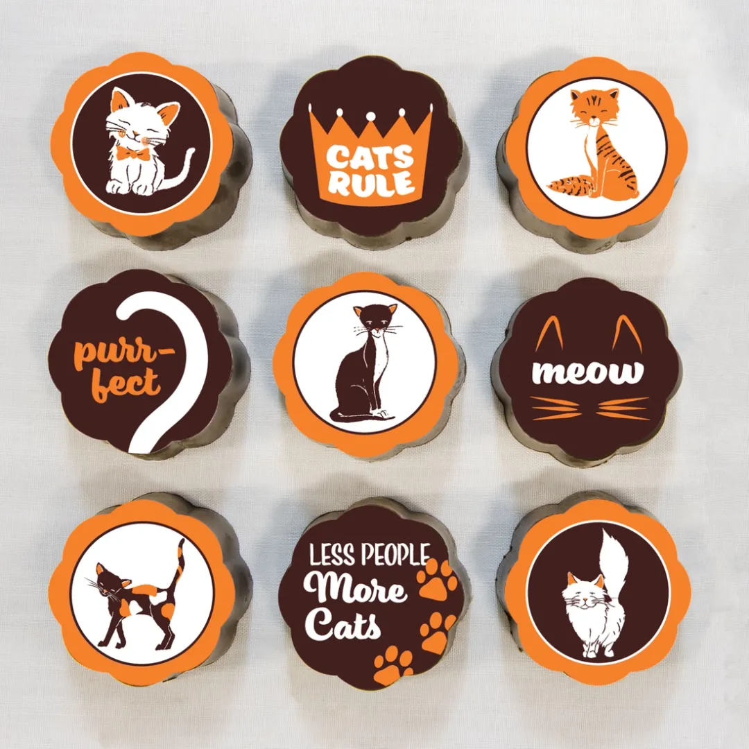 Cats Rule Chocolate Covered Caramels (Box of 5)