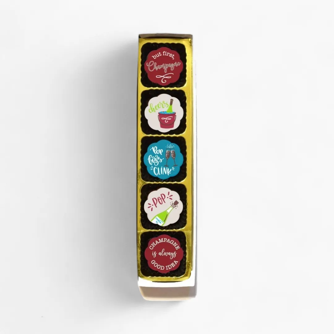 Champagne Chocolate Covered Caramels (Box of 5)