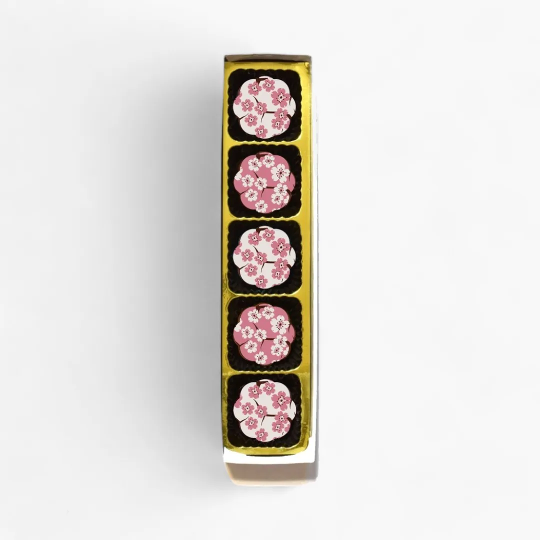 Cherry Blossom Chocolate Covered Caramels (Box of 5)