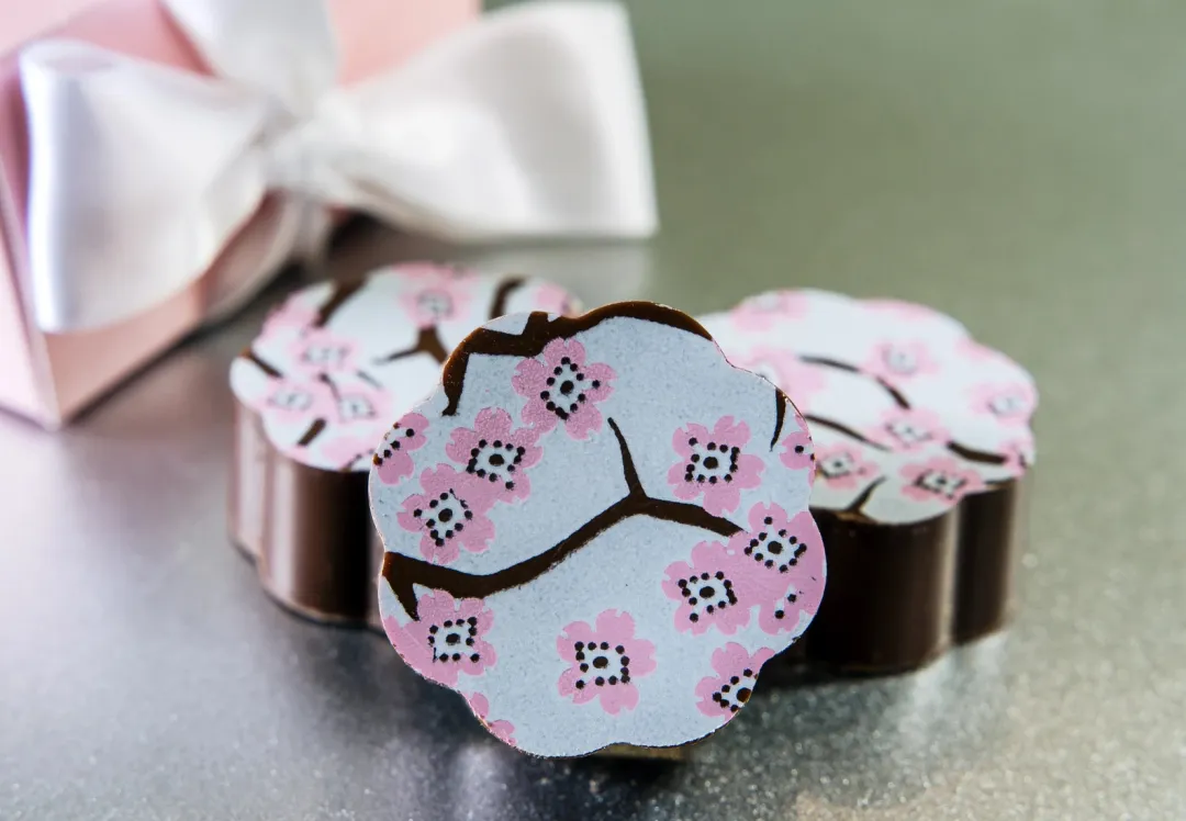 Cherry Blossom Chocolate Covered Caramels (Box of 5)