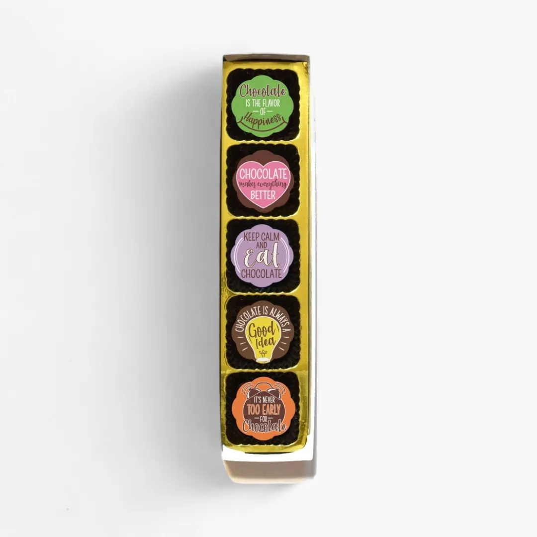 Chocolate Quotes Chocolate Covered Caramels (Box of 5)