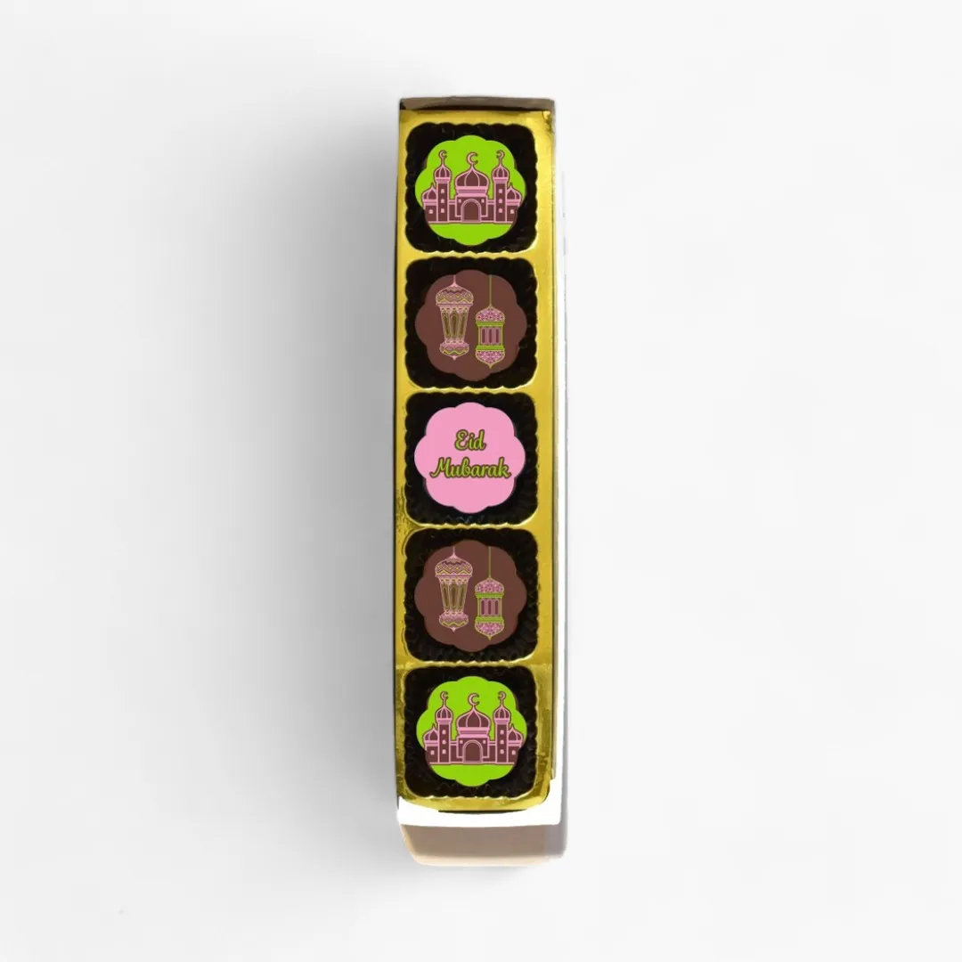 Eid Mubarak Chocolate Covered Caramels (Box of 5)