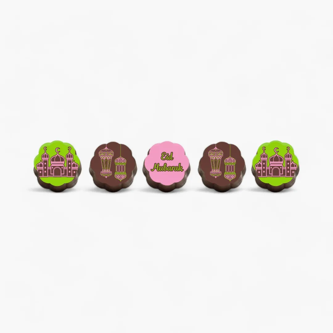 Eid Mubarak Chocolate Covered Caramels (Box of 5)
