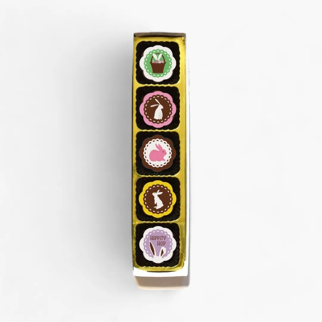 Follow the Bunny! Chocolate Covered Caramels (Box of 5)