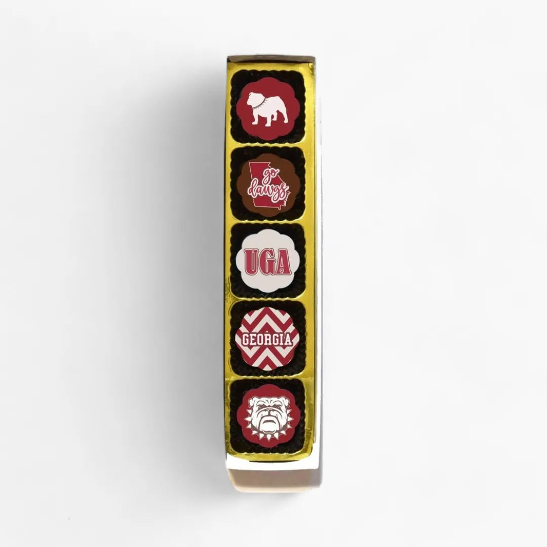 Georgia Fan Club Chocolate Covered Caramels (Box of 5)