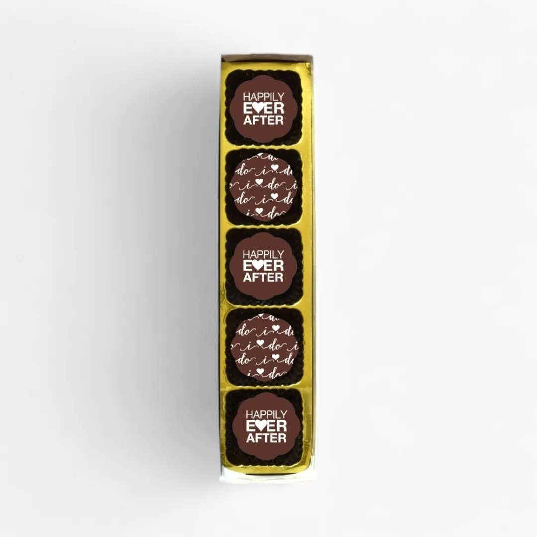 Happily Ever After Chocolate Covered Caramels (Box of 5)