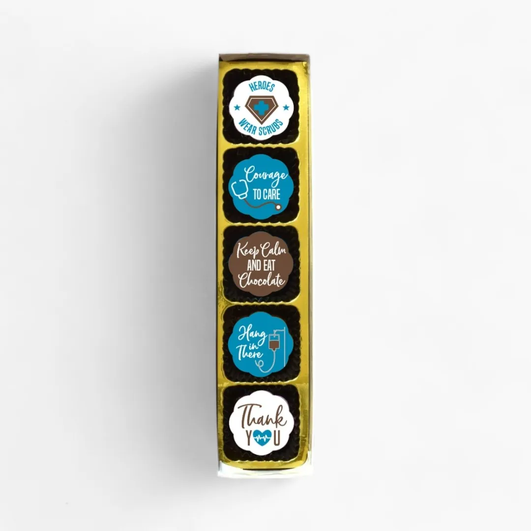 Health Care Heroes Chocolate Covered Caramels (Box of 5)