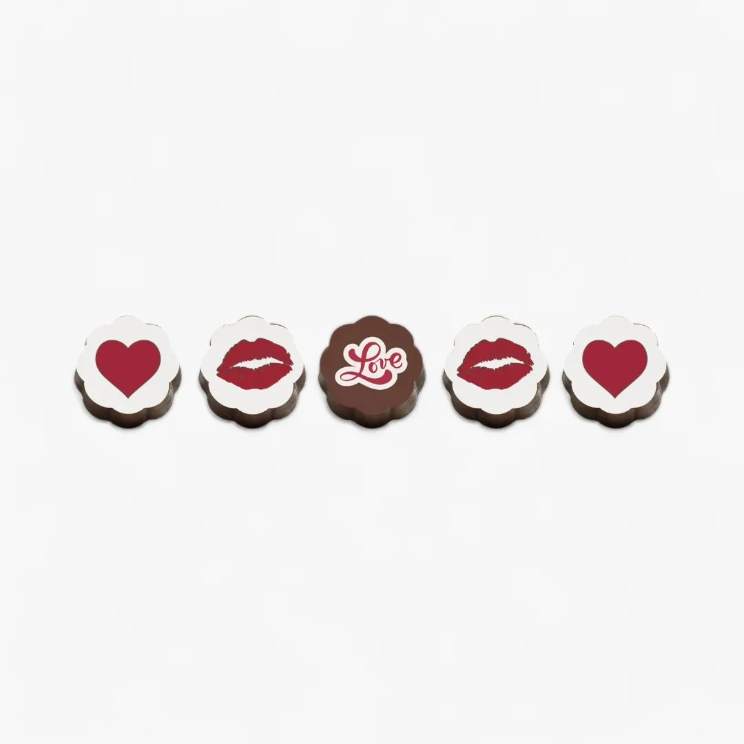 Hearts Chocolate Covered Caramels (Box of 5)