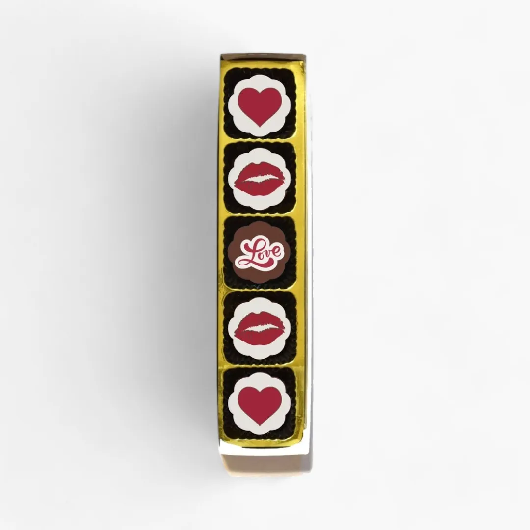 Hearts Chocolate Covered Caramels (Box of 5)