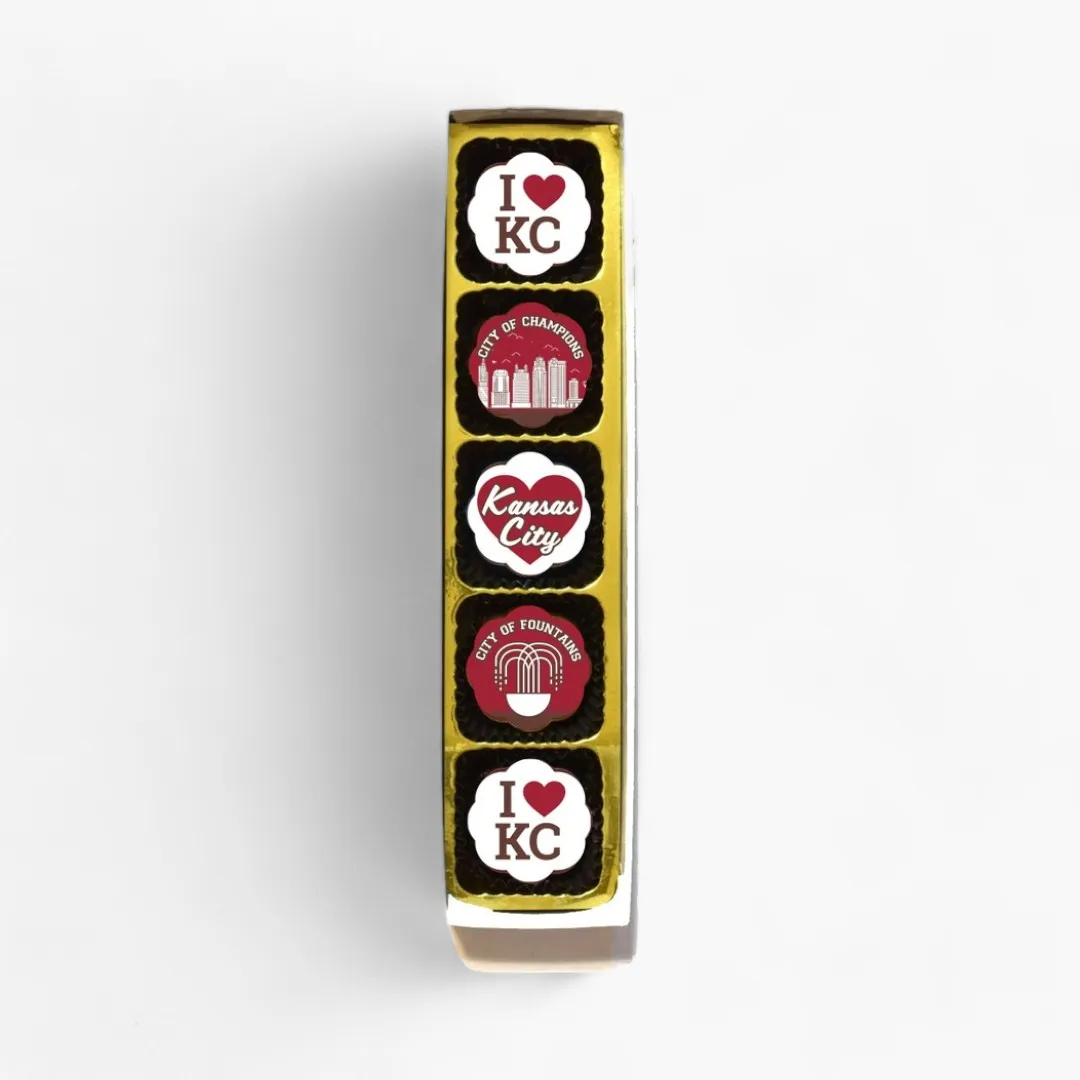 Kansas City Fan Club Chocolate Covered Caramels (Box of 5)
