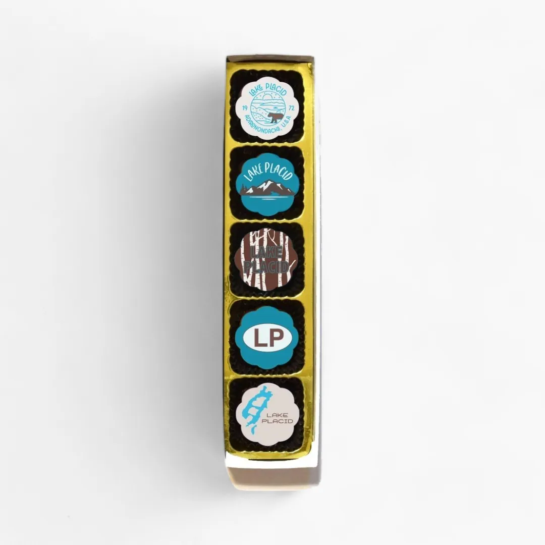 Lake Placid, New York Chocolate Covered Caramels (Box of 5)