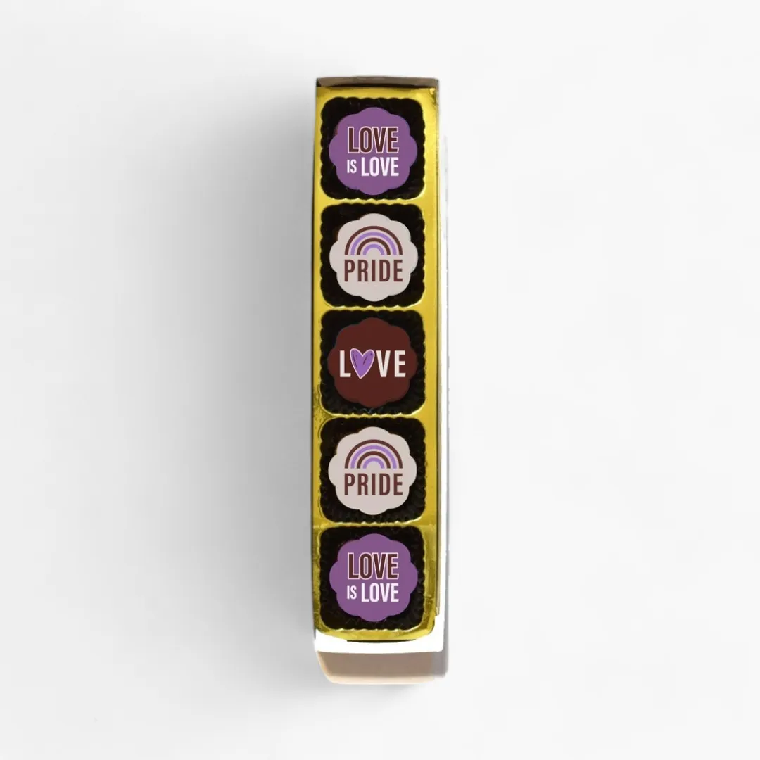 Love Is Love Pride Chocolate Covered Caramels (Box of 5)