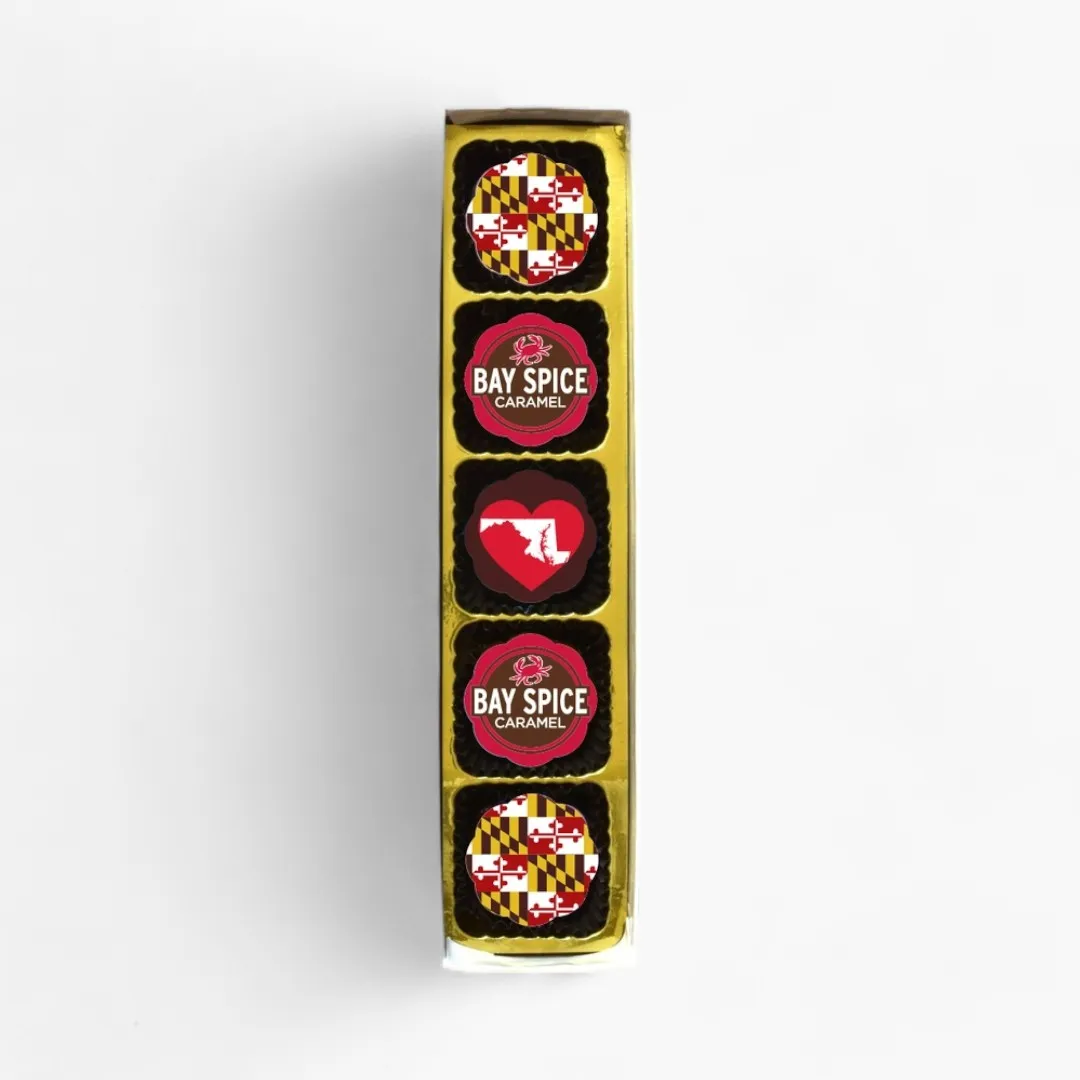 Maryland Pride Chocolate Covered Caramels (Box of 5)
