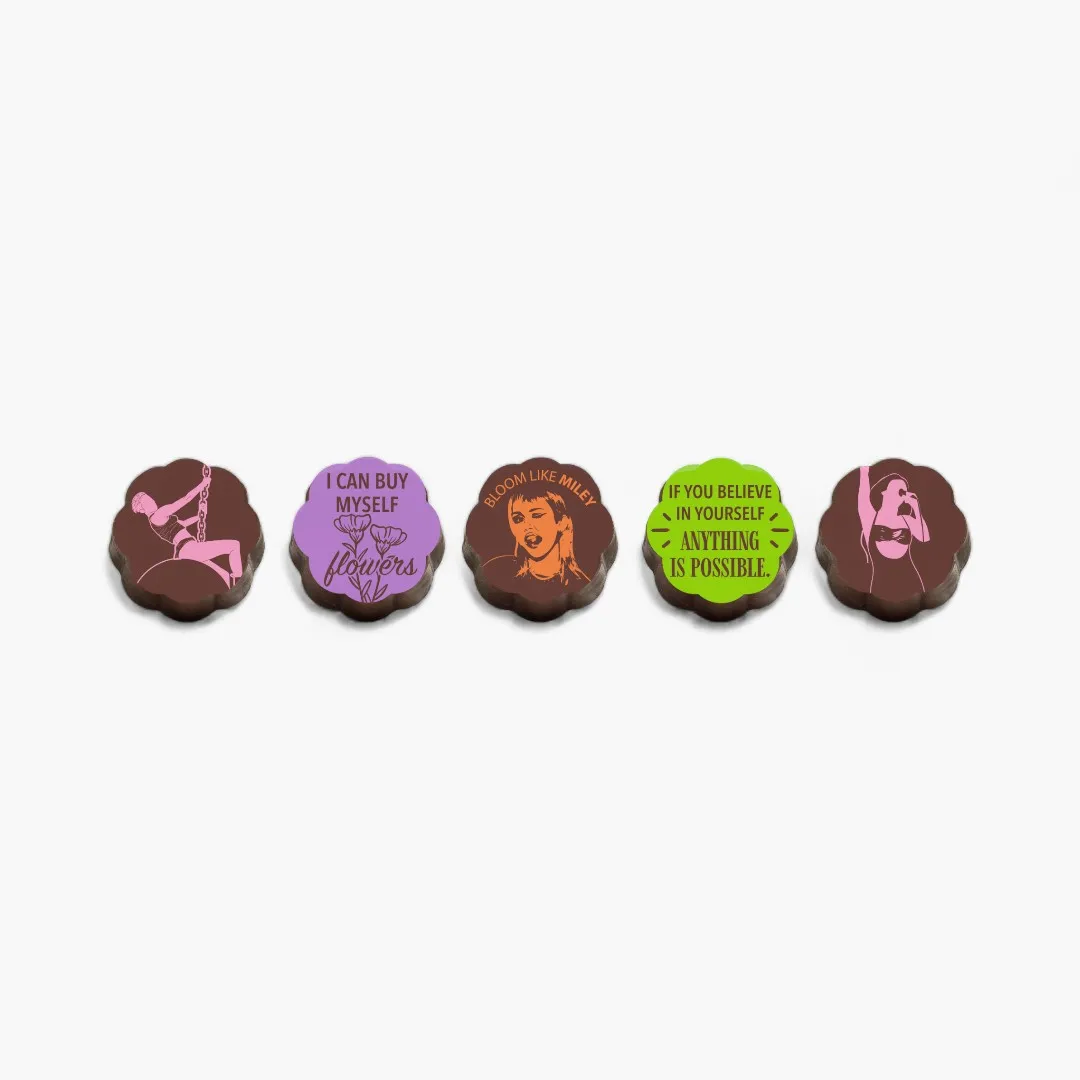 Miley Cyrus Fan Club Chocolate Covered Caramels (Box of 5)