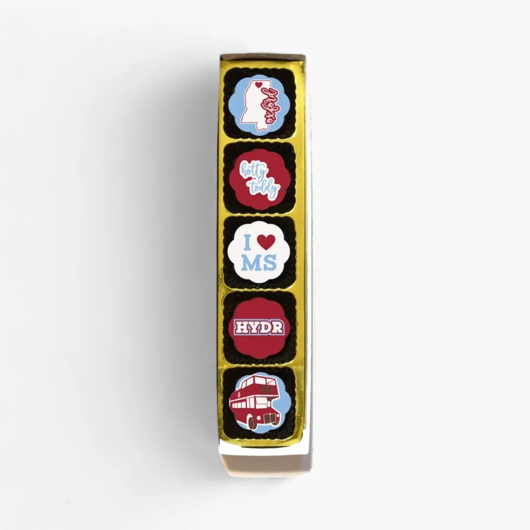 Mississippi Hotty Toddy Chocolate Covered Caramels (Box of 5)
