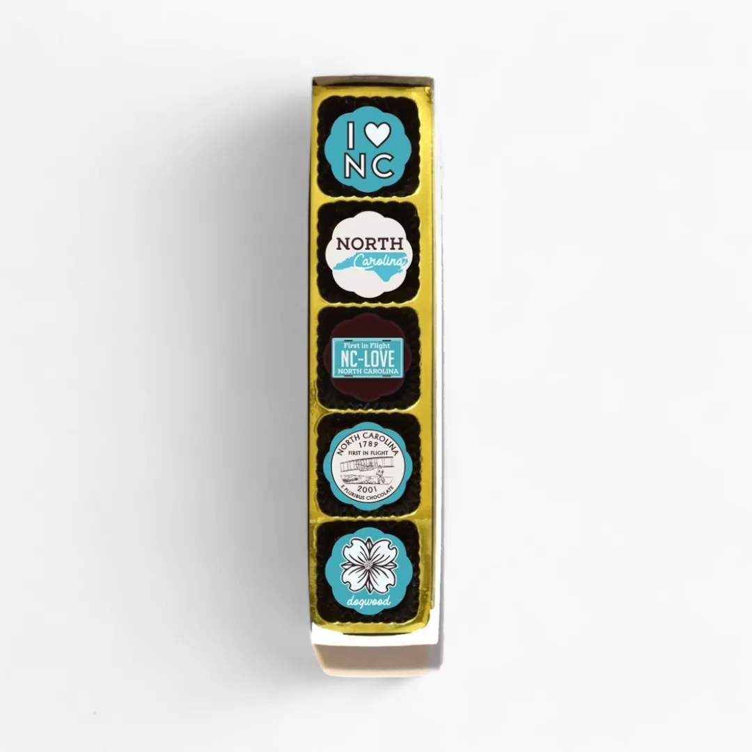 North Carolina Chocolate Covered Caramels (Box of 5)
