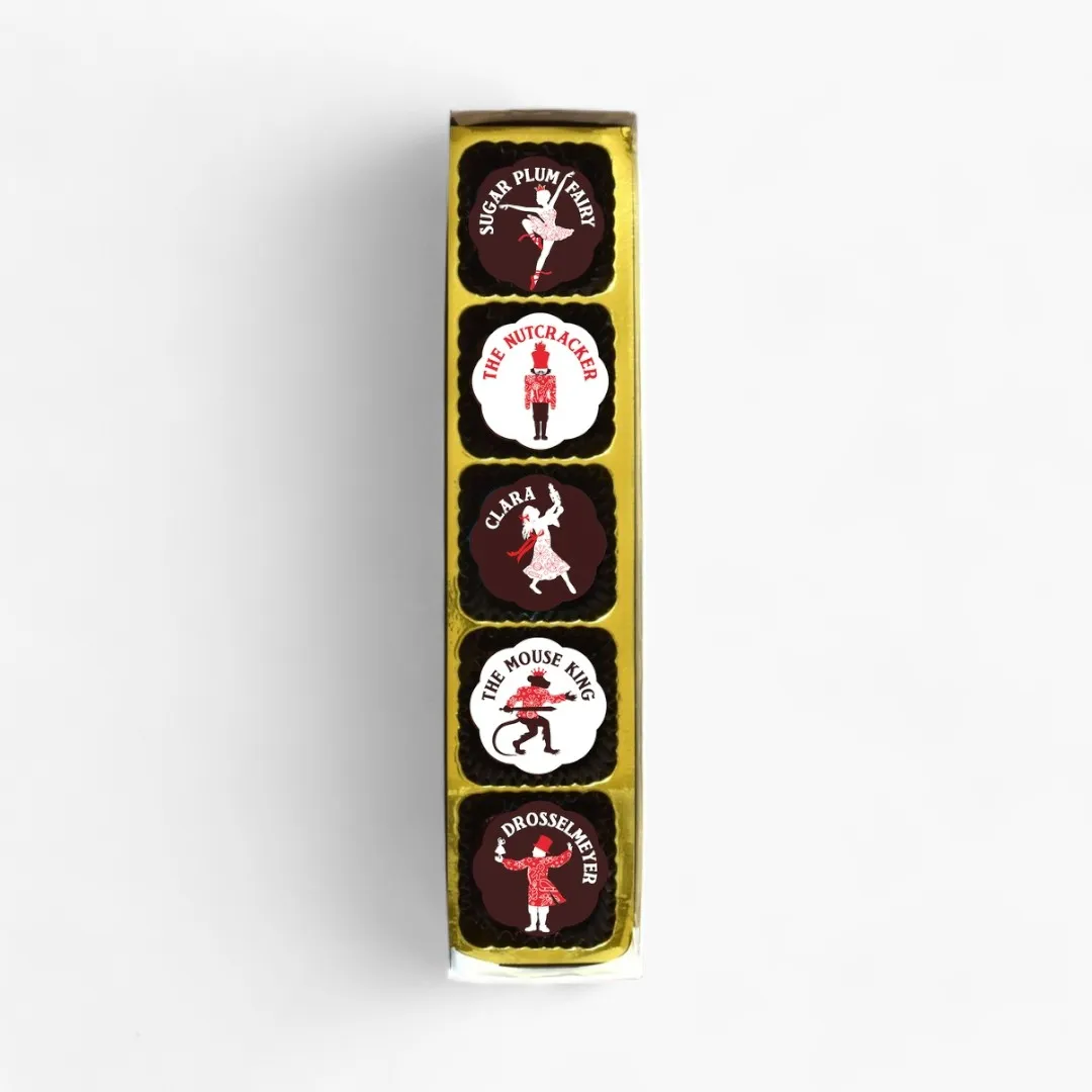 Nutcracker Ballet Chocolate Covered Caramels (Box of 5)