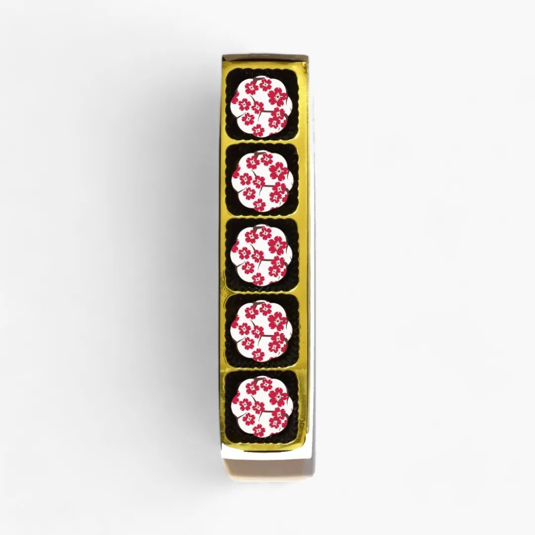 Red Cherry Blossom Chocolate Covered Caramels (Box of 5)