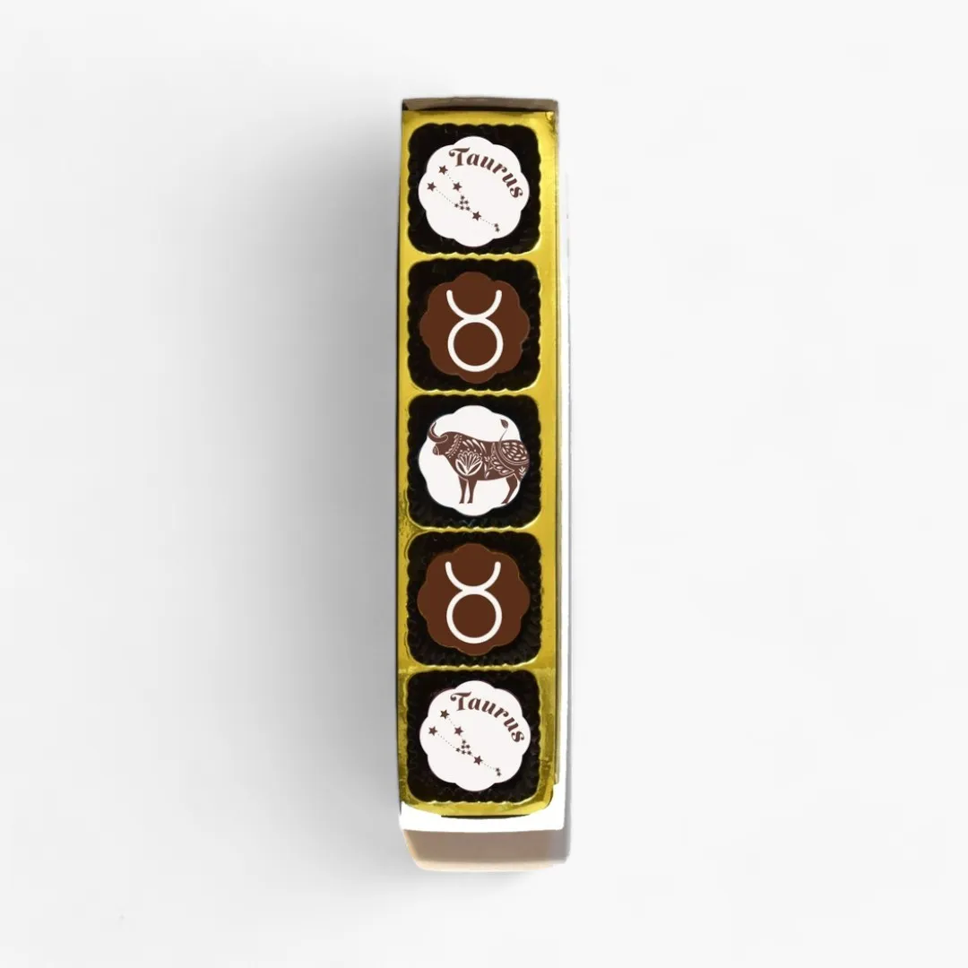 Taurus Chocolate Covered Caramels (Box of 5)
