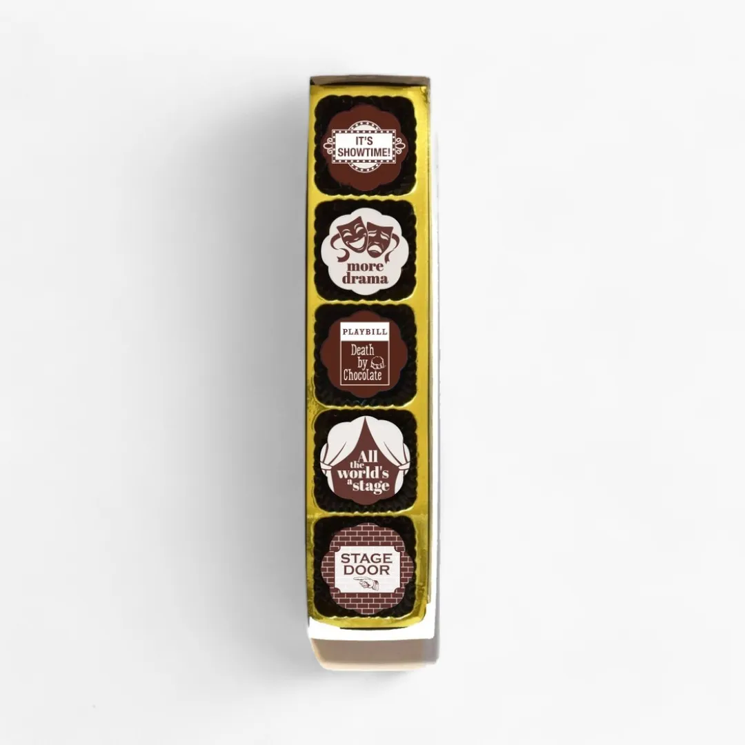 Theater Fans Chocolate Covered Caramels (Box of 5)