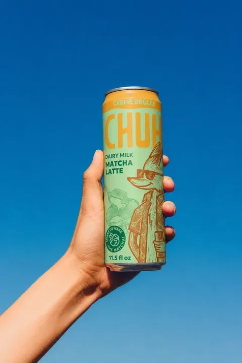Creme Brulee Canned Matcha Latte