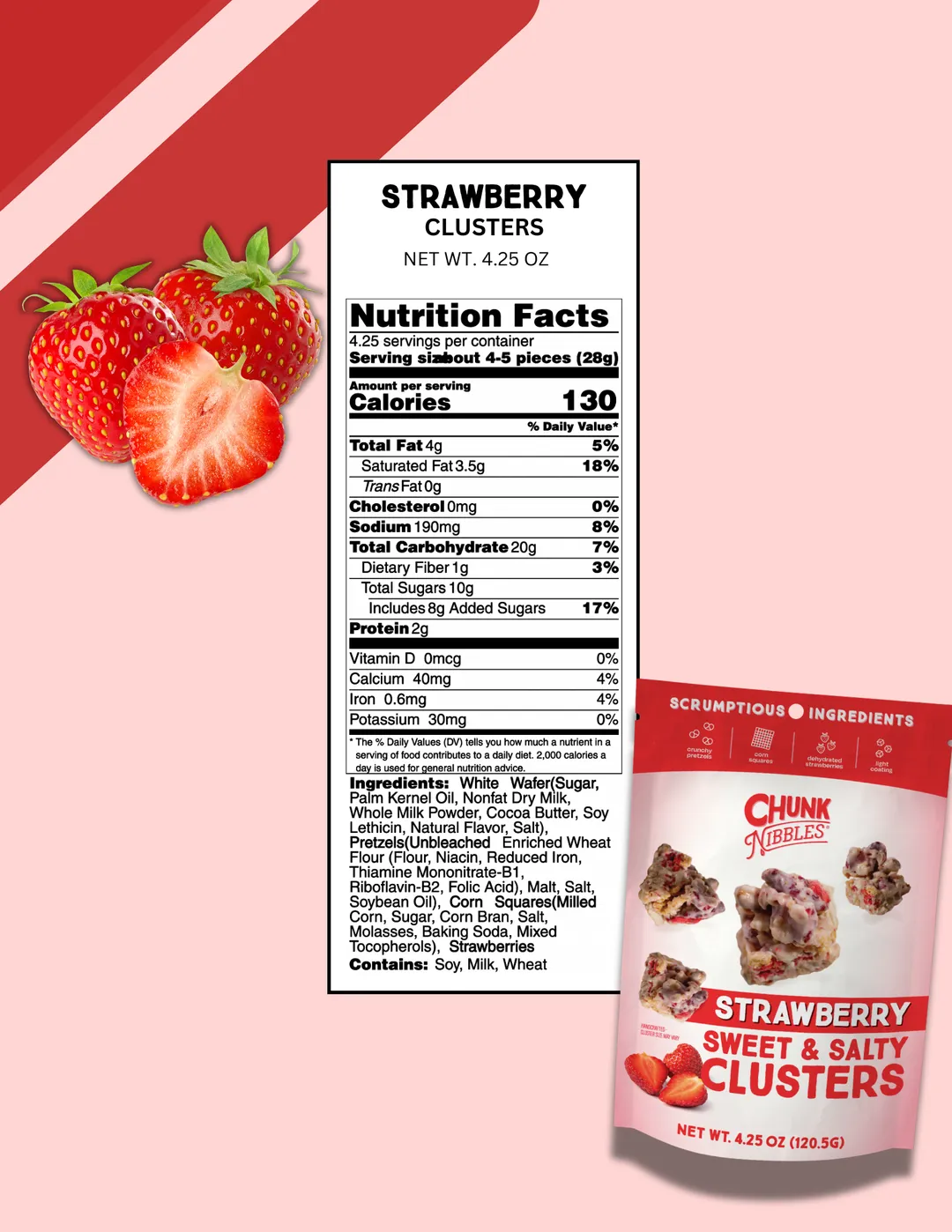 Mixed 4 Flavor Case Chunk Nibbles 4.25oz Pouch