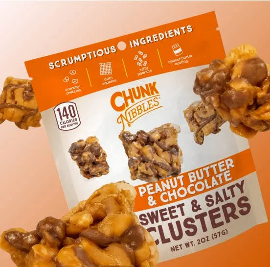 Peanut Butter Chocolate Chunk Nibbles 2oz Snack Pack