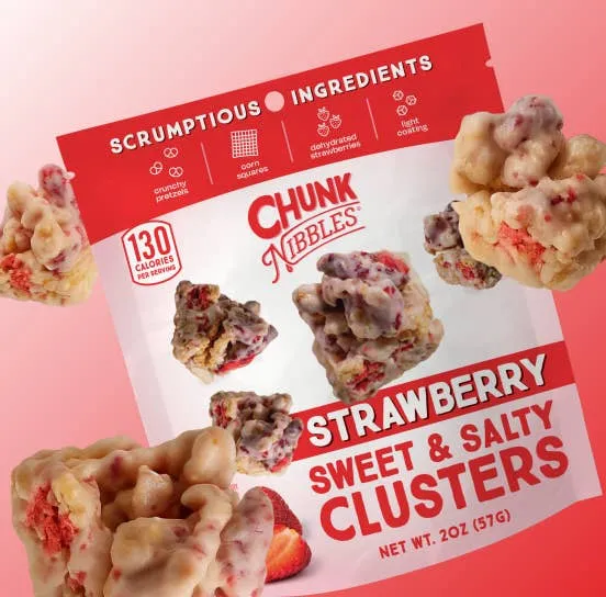 Strawberry Chunk Nibbles 2oz Snack Pack