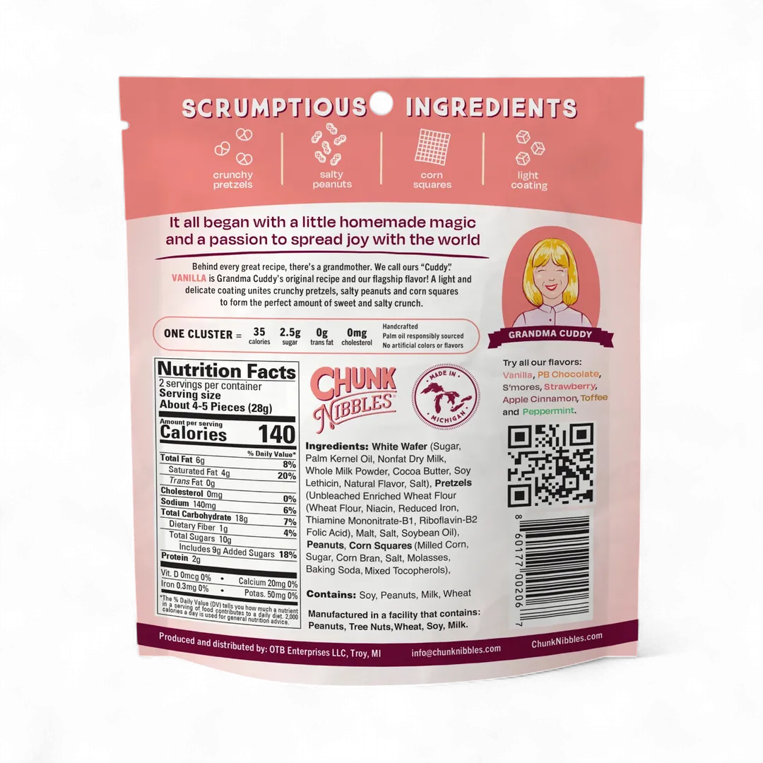 Vanilla (Original) Chunk Nibbles 2oz Snack Pack
