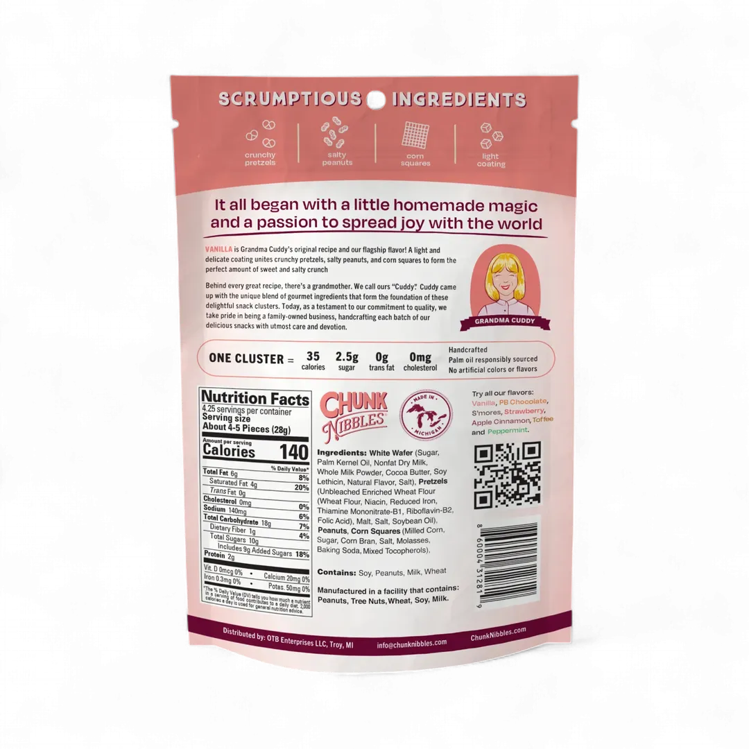 Vanilla (Original) Chunk Nibbles 4.25oz Pouch