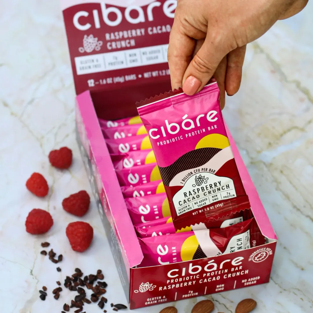 Raspberry Cacao Crunch - Probiotic Powered Energy Bar