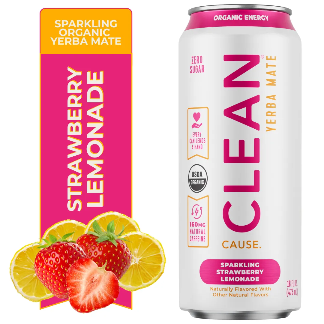 NEW Organic Strawberry Lemonade Zero-Calorie Yerba Mate Tea