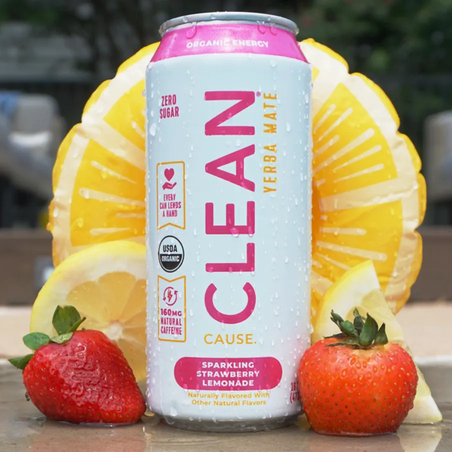NEW Organic Strawberry Lemonade Zero-Calorie Yerba Mate Tea