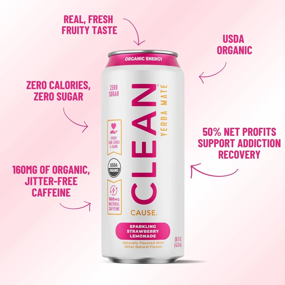NEW Organic Strawberry Lemonade Zero-Calorie Yerba Mate Tea